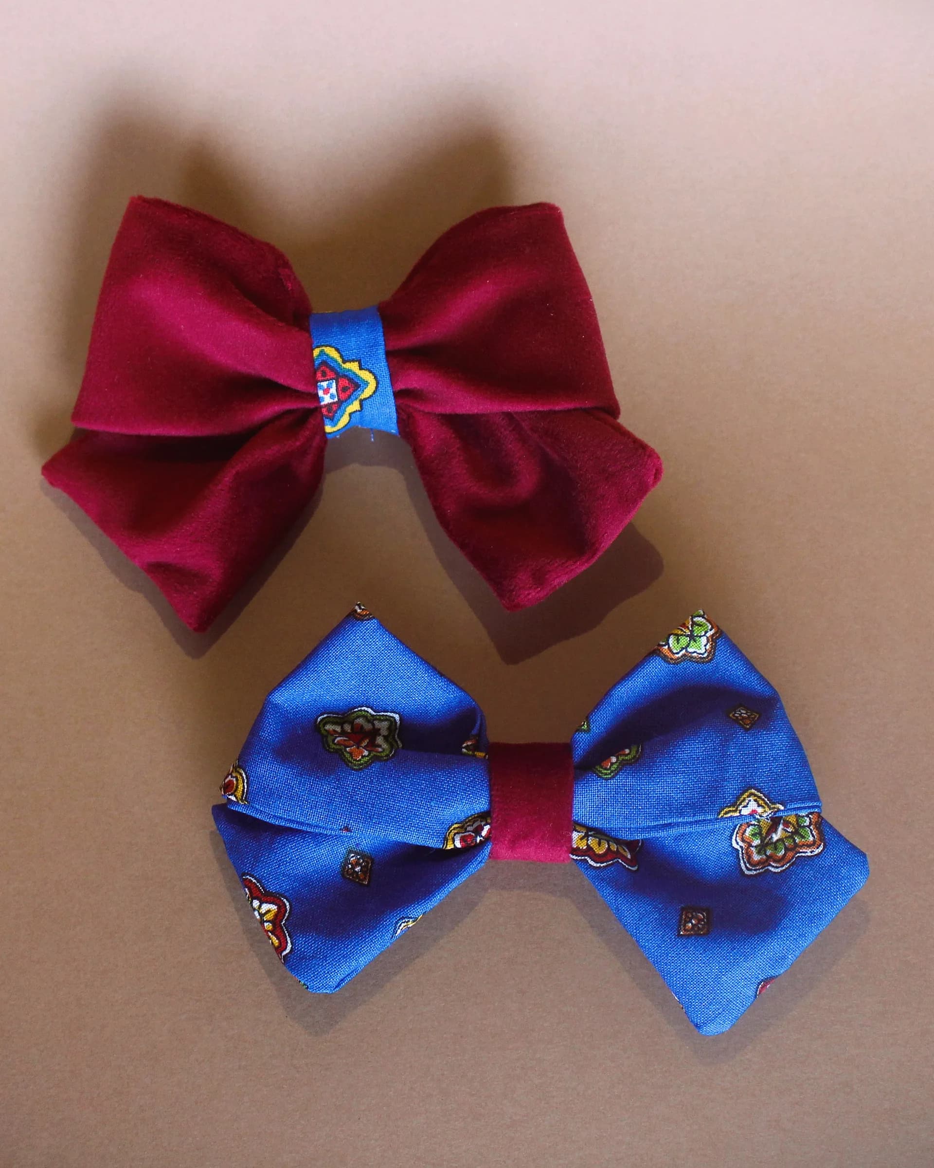 Grande barrette velours