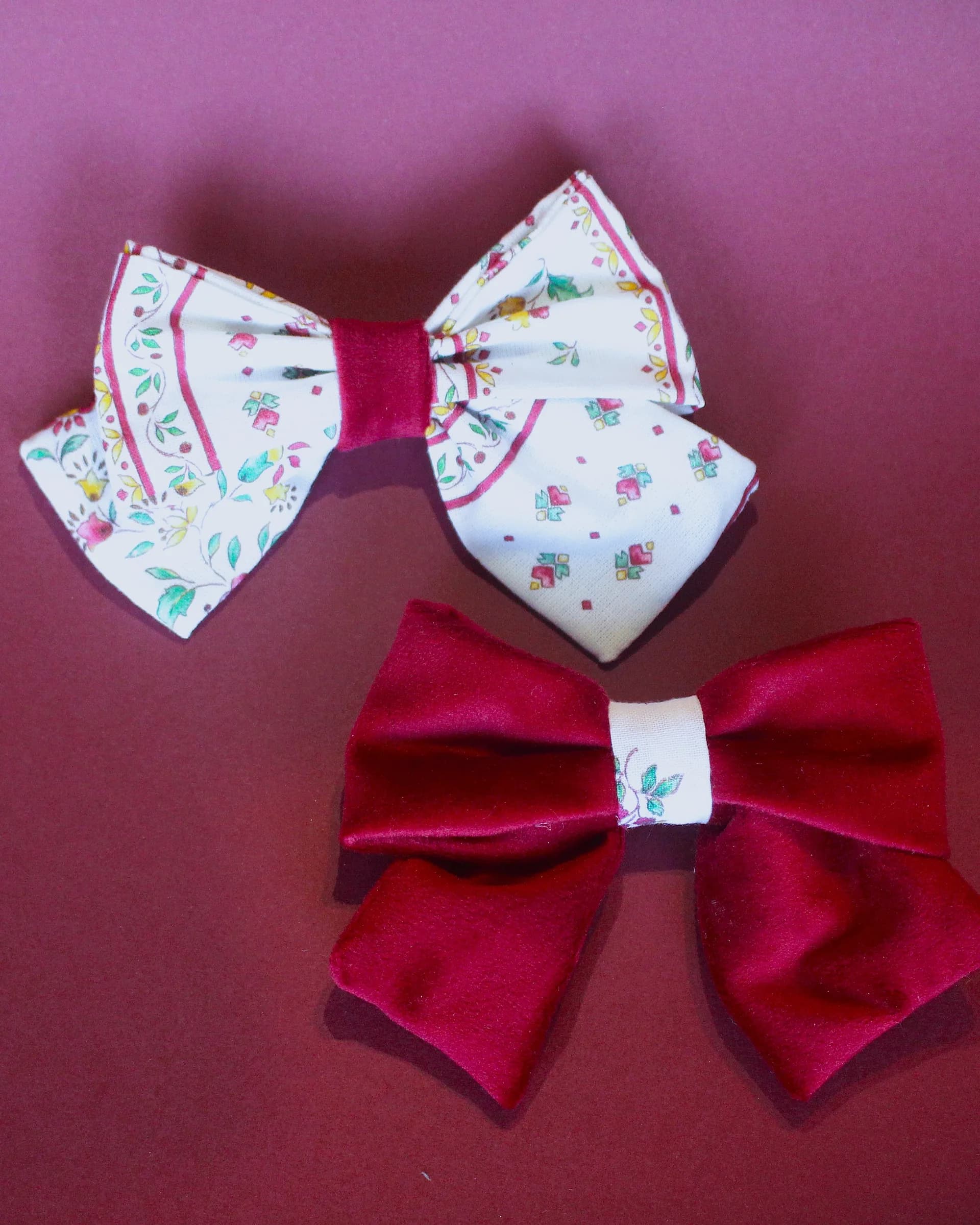 Grande barrette velours